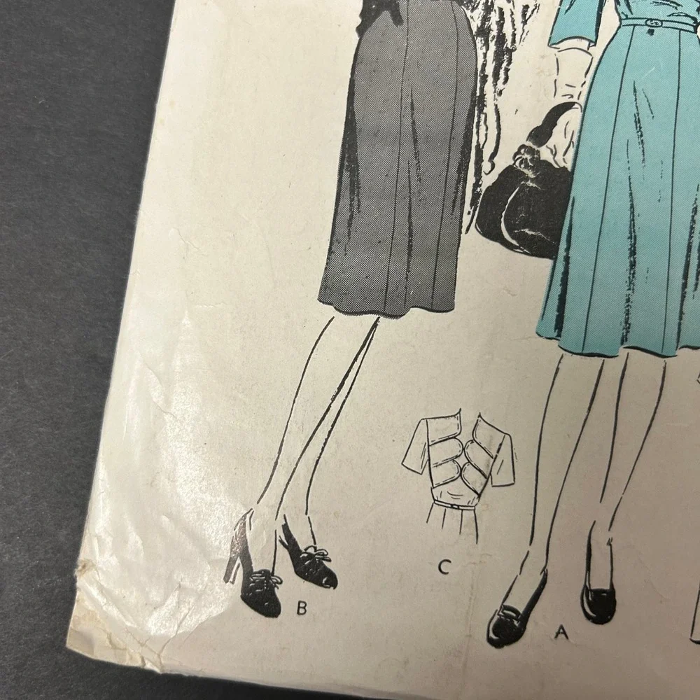 Vintage 40's Butterick Sewing Pattern 2790 Women Size 16 34 Bust Dress Frock HTF